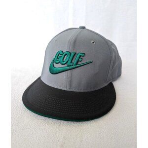 Nike AeroBill Snapback GOLF Hat Dri-Fit 718663 Gray Green Embroidered Adjustable